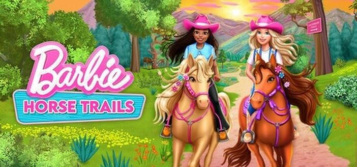 Steam store header image for a game called Barbie Horse Trails