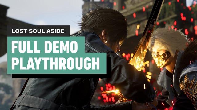 YouTube cover image for a video titled Lost Soul Aside - Full Demo Playthrough - 4K PS5 Pro Gameplay