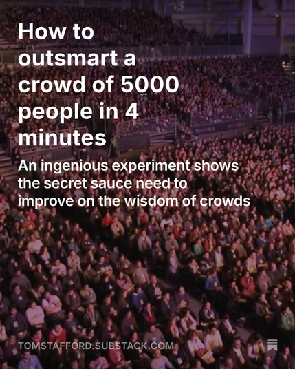How to outsmart a crowd of 5000 people in 4 minutes